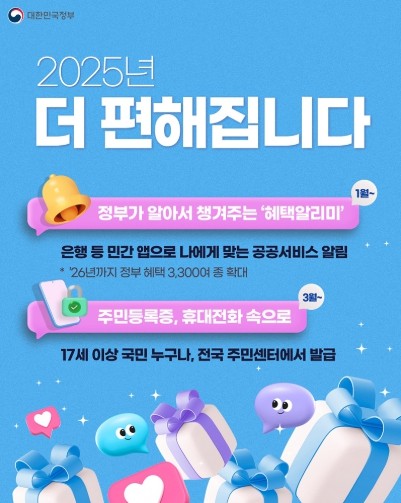 문화체육관광부, 2025년 더 편해집니다